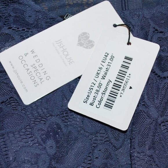 JJ's House Mother of the Bride Dress 3/4 Sleeve Knee Length 12 NWT - Picture 5 of 5